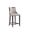 Manhattan Comfort Emperor Faux Leather Barstool in Light Grey - Set of 2 2-BS008-LG - alternate 3